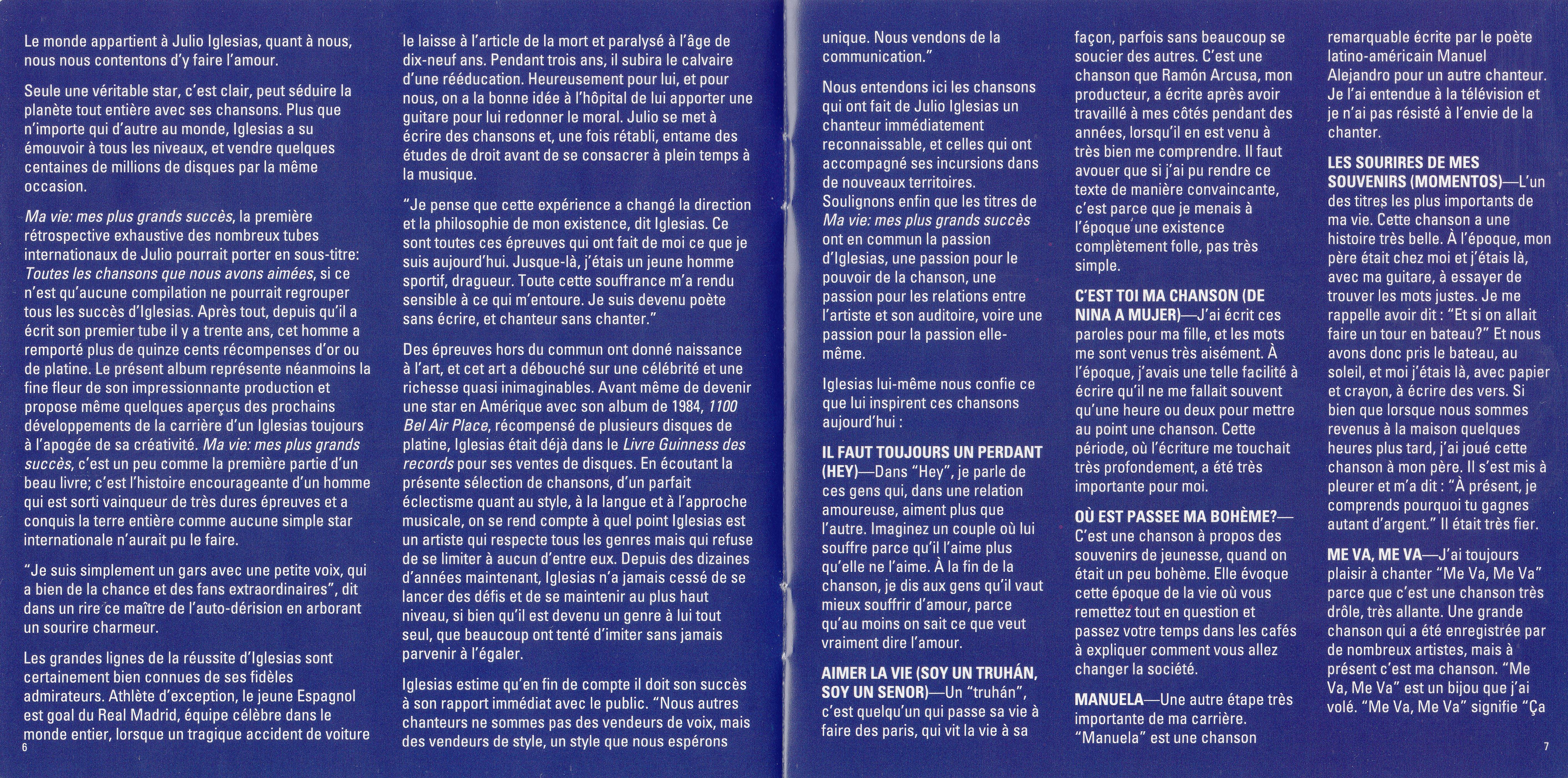 Julio Iglesias Ma Vie Mes Plus Grands Succes Booklet 4 Cd Covers Cover Century Over 1 000 000 Album Art Covers For Free